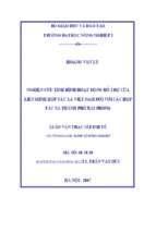 Nghiên cứu tình hình hoạt động hỗ trợ của liên minh hợp tác xã việt nam đối với các hợp tác xã thành phố hải phòng 
