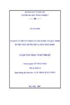 Nghiên cứu một số thông số ảnh hưởng tới quá trình ép viên thức ăn nổi cho cá năng suất 300kg 