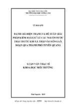 đánh giá hiện trạng và đề xuất giải pháp kiểm soát xử lý các nguồn nước thải trước khi xả thải vào sông lô đoạn qua thành phố tuyên quang