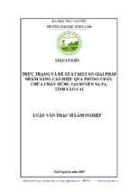 Thực trạng và đề xuất một số giải pháp nhằm nâng cao hiệu quả phòng cháy chữa cháy rừng tại huyện sa pa tỉnh lào cai