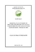 ảnh hưởng của các tỷ lệ bột tỏi trong khẩu phần đến khả năng sản xuất và kháng bệnh của con lai ngan vịt nuôi thịt tại huyện đầm hà tỉnh quảng ninh