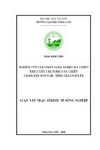 Nghiên cứu giải pháp giảm nghèo đa chiều theo tiêu chí nghèo đa chiều tại huyện đồng hỷ tỉnh thái nguyên