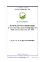 đánh giá công tác chuyển quyền sử dụng đất trên địa bàn huyện lục yên tỉnh yên bái giai đoạn 2015 2018
