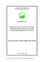 Nghiên cứu thực trạng và giải pháp phát triển kinh tế hộ trên địa bàn huyện nguyên bình tỉnh cao bằng