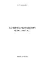 Phương pháp nghiên cứu quần xã thực vật