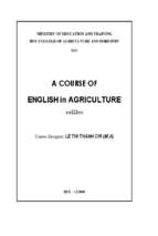 Tiếng anh cho sinh viên ngành nông nghiệp