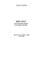 Hoá chất dùng trong nông nghiệp và sức khoẻ cộng đồng