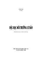 độc học môi trường tập 1