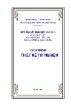 Thiết kế thí nghiệm