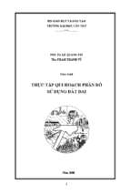 Thực tập quy hoạch, phân bố sử dụng đất đai