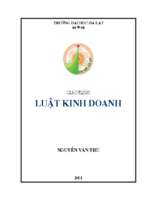 Luật kinh doanh  giáo trình dùng cho các trường đại học