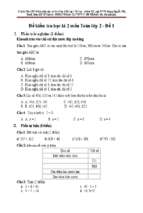 10 đề kiểm tra học kì 2 môn toán lớp 2