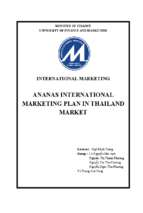 International marketing ananas international marketing plan in thailand market