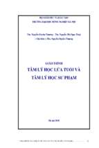 Giáo trình tâm lý học lứa tuổi và tâm lý học sư phạm