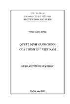 Quyết định hành chính của chính phủ việt nam