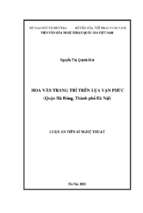 Hoa văn trang trí trên lụa vạn phúc (quận hà đông, thành phố hà nội)