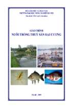Giáo trình nuôi trồng thủy sản đại cương