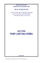 Giáo trình pháp luật đại cương