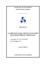 Cải tiến chất lượng chuyền lắp ráp thiết bị âm thanh theo quy trình dmaic