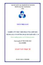 Nghiên cứu thực hiện phản ứng ghép đôi thông qua con đường hoạt hóa liên kết c h 