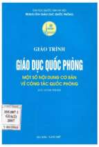 Giáo trình giáo dục quốc phòng. tập 2, một số nội dung cơ bản về công tác quốc phòng