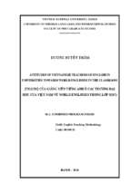 Thái độ của giảng viên tiếng anh ở các trường đại học của việt nam về world englishes trong lớp học​