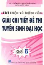 Giới thiệu và hướng dẫn giải chi tiết đề thi tuyển sinh đại học khối b