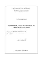 Phân tích động lực học hệ thống động lực trên xe buýt city i51 bgq1e4