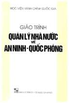 Giáo trình quản lý nhà nước về an ninh   quốc phòng