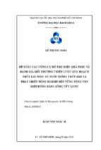 đề xuất các công cụ hỗ trợ hiệu quả phục vụ đánh giá môi trường chiến lược quy hoạch thủy lợi phục vụ nuôi trồng thủy sản và phát triển nông nghiệp bền vững vùng ven biển đồng bằng sông cửu long