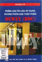Phân loại tài liệu áp dụng khung phân loại thập phân dewey (ddc)