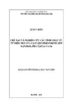 Chế tạo và nghiên cứu các tính chất từ, từ điện trở của vật liệu perovskite kép sr2femoo6 pha tạp la và zn
