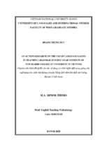 Nghiên cứu hành động đối với việc sử dụng trò chơi ngôn ngữ trong giảng dạy ngữ pháp cho sinh viên không chuyên tiếng anh năm thứ nhất tại trường đại học ở việt nam​