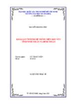 Khảo sát ổn định hệ thống điện khu vực tỉnh ninh thuận và bình thuận
