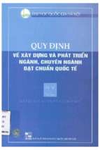 Quy định về xây dựng và phát triển ngành, chuyên ngành đạt chuẩn quốc tế