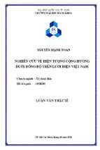 Nghiên cứu về hiện tượng cộng hưởng dưới đồng bộ trên lưới điện việt nam
