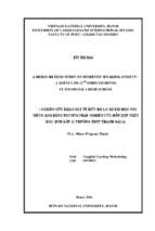 Nghiên cứu khảo sát về mức độ lo sợ khi học nói tiếng anh bằng phương pháp nghiên cứu hỗn hợp trên học sinh lớp 11 trường thpt thanh oai a​