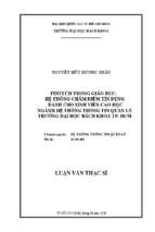 Fintech trong giáo dục $bhệ thống chấm điểm tín dụng dành cho sinh viên cao học ngành hệ thống thông tin quản lý trường đại học bách khoa tp.hcm 