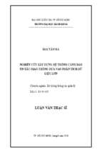 Nghiên cứu xây dựng hệ thống cảnh báo ùn tắc giao thông dựa vào phân tích dữ liệu lớn