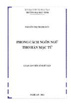 Phong cách ngôn ngữ thơ hàn mặc tử