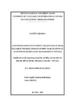 Nghiên cứu sự sẵn sàng trong các giờ học nói tiếng anh của sinh viên năm thứ nhất tại một học viện quản lí giáo dục   việt nam​