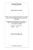 Research and minimize solutions for the impact of integrating solar energy in electrical system
