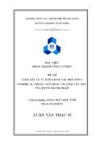 Giám sát và tự động hóa các hợp đồng nghiệp vụ trong một hoặc vài lĩnh vực hẹp ứng dụng blockchain 
