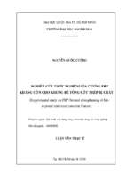 Experimental study on frp flexural strengthening of fire exposed reinforced concrete frames