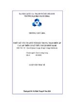 Thiết kế tối ưu lưới nối đất trong trạm biến áp cao áp trên cơ sở tiêu chuẩn ieee stđ 80 ieee stđ 80