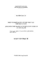 Phân tích biến động lớp phủ thực vật trên đảo lý sơn 