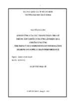 The impact of components of information sharing on supply chain performance