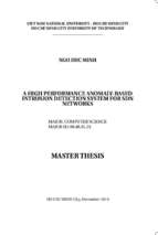 A high performance anomaly based intrusion detection system for sdn networks 
