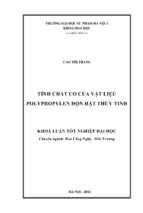 Tính chất cơ của vật liệu polypropylen độn hạt thủy tinh