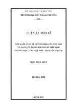 đẩy mạnh quan hệ thương mại giữa việt nam và hàn quốc trong khuôn khổ hiệp định thương mại tự do việt nam – hàn quốc vkfta